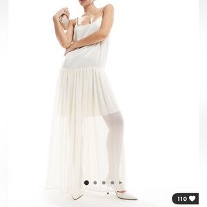 Tulle Maxi Slip Dress NWT